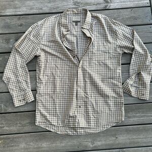 Cabela's Brown and White Checkered Casual Shirt‎